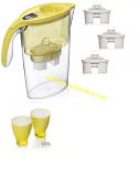 Filtrační konvice LAICA STREAM LINE YELLOW - žlutá, sada filtru a dvě sklenice 